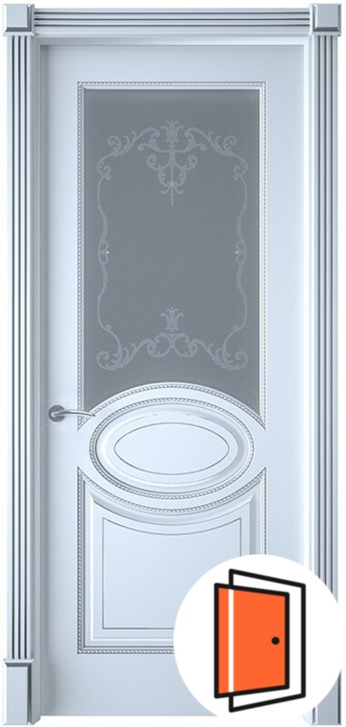 Дверь межкомнатная Верона 4 эмаль белая остекленная