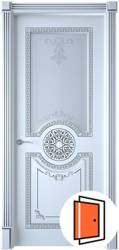 Дверь межкомнатная Версаль эмаль белая остекленная