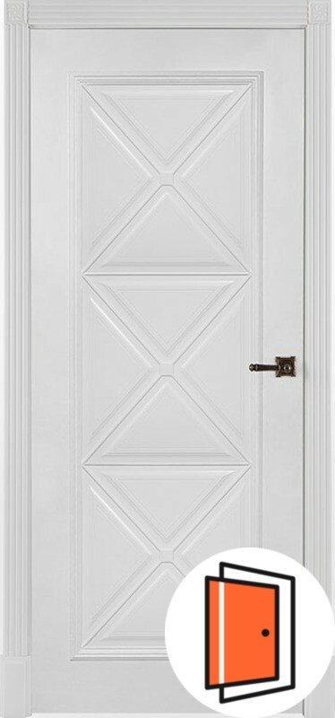 Дверь межкомнатная Багет 17 эмаль белая