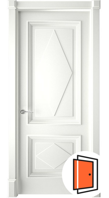 Дверь межкомнатная Милан эмаль белая