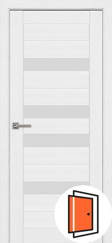 Дверь межкомнатная Модель 24 эко белый остекленная