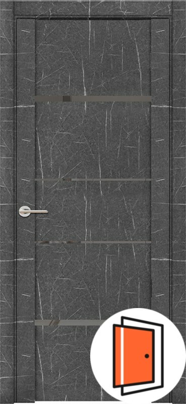 Дверь межкомнатная UniLine Mramor 30039/1 Marable Soft Touch торос графит