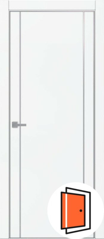 Дверь межкомнатная Тамбурат (Tamburat) 4103 аляска суперматовая металлическая кромка
