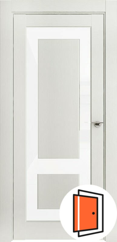 Дверь межкомнатная Нео (Neo) 00003 белый серена остекленная