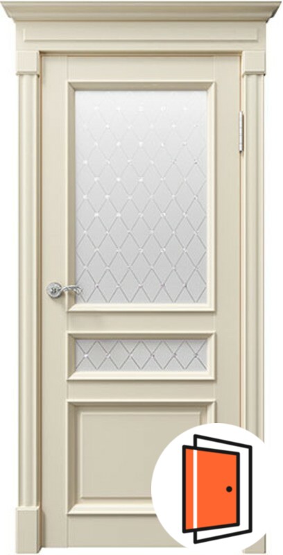 Дверь межкомнатная  Римини (Rimini) 80003 керамик серена остекленная