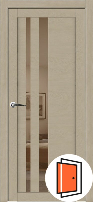 Дверь межкомнатная UniLine 30008 SoftTouch кремовый soft touch остекленная