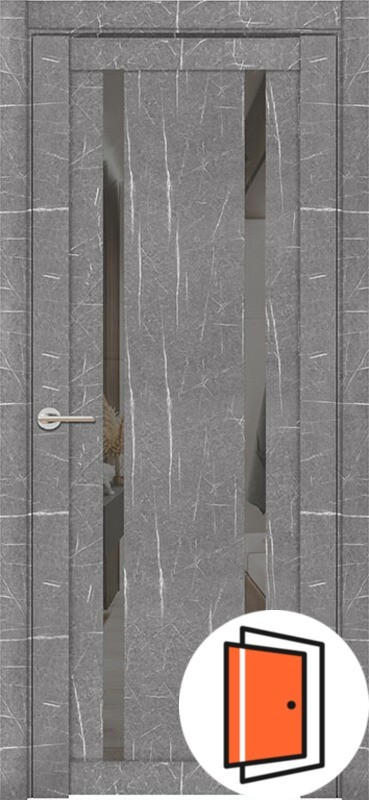 Дверь межкомнатная UniLine Mramor 30006/1 Marable Soft Touch торос серый
