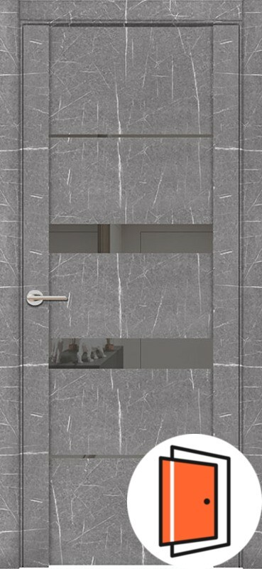 Дверь межкомнатная UniLine Mramor 30037/1 Marable Soft Touch торос серый