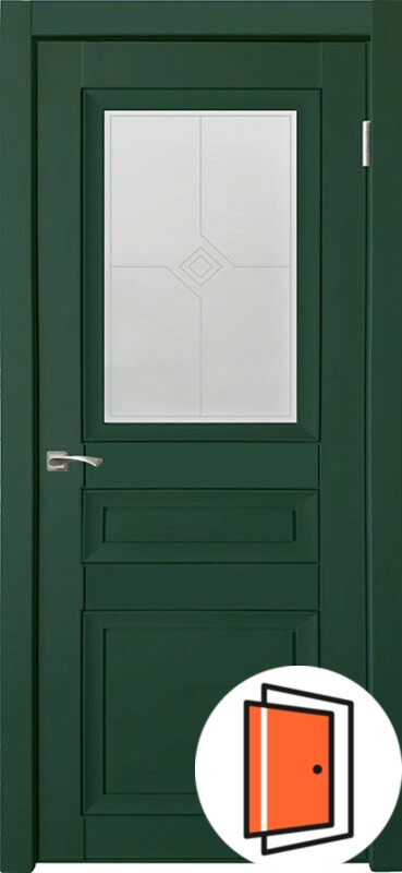 Дверь межкомнатная Деканто (Decanto) 3 зеленый бархат