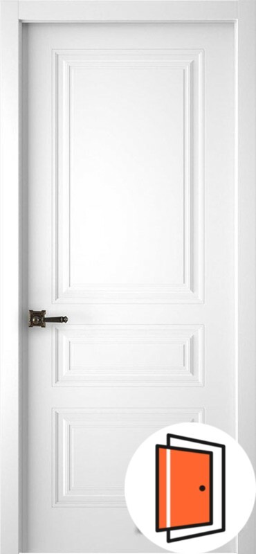 Дверь межкомнатная Богемия 3 эмаль белая