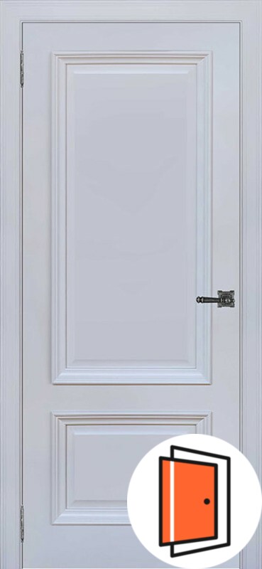 Дверь межкомнатная Неаполь 1 серый шелк (ral 7047) глухая