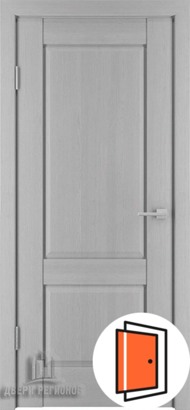 Дверь межкомнатная Баден 2 эмаль серая (ral 7047)