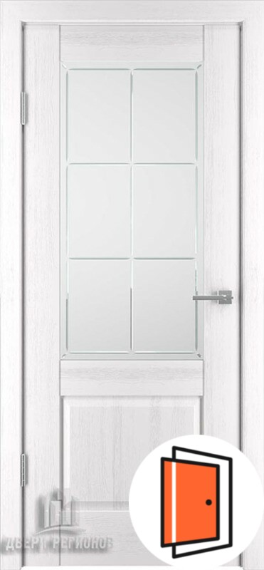 Дверь межкомнатная Баден 2 эмаль белая (ral 9003)