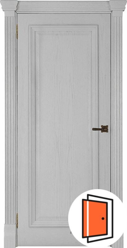 Дверь межкомнатная Тоскана (широкий фигурный багет) дуб perla глухая