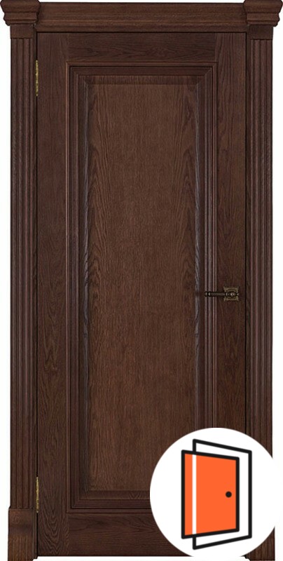 Дверь межкомнатная Тоскана (широкий фигурный багет) дуб brandy глухая
