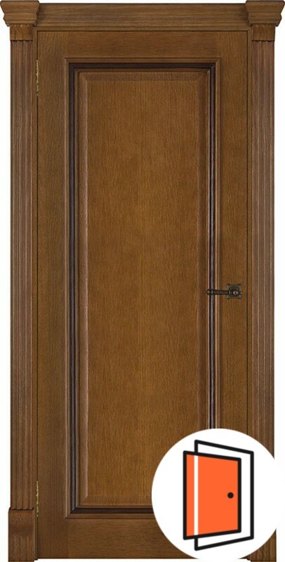 Дверь межкомнатная Тоскана (широкий фигурный багет) дуб patina antico глухая