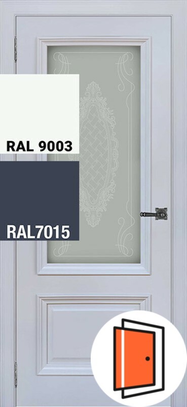 Дверь межкомнатная Неаполь 1 другие цвета: ral-7015, ral-9003 остекленная