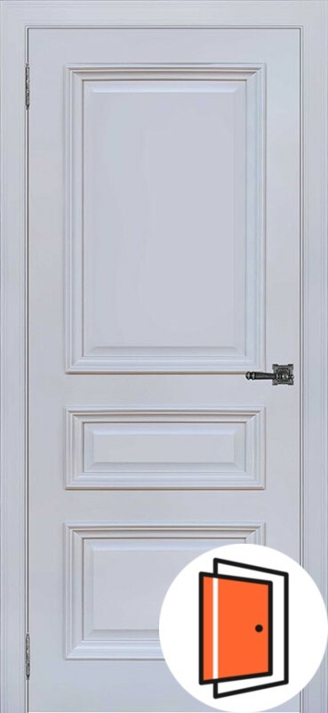 Дверь межкомнатная Неаполь 2 серый шелк (ral 7047) глухая