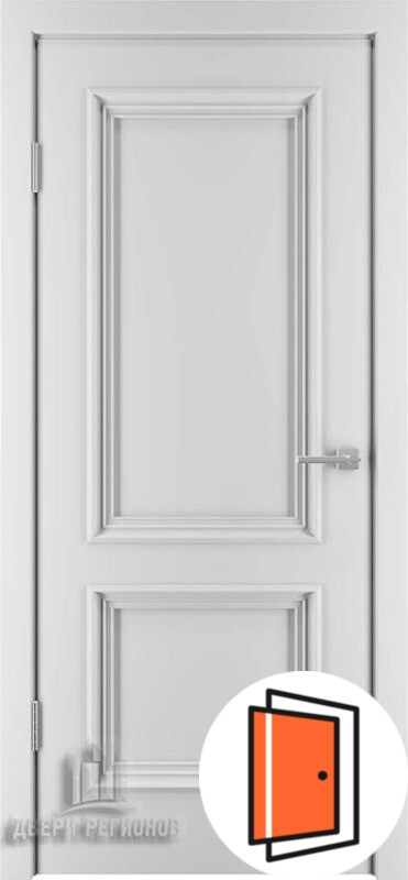Дверь межкомнатная Бергамо 4 эмаль белая (ral 9003)